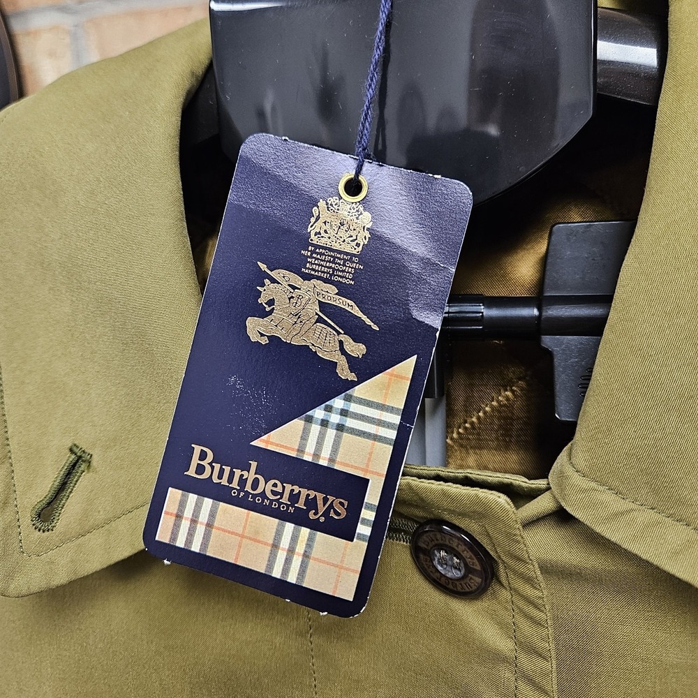 Burberrys' of London Vintage NWT‎ Quilted Wool Olive/Army Green Otterham Jacket - Picture 4 of 13